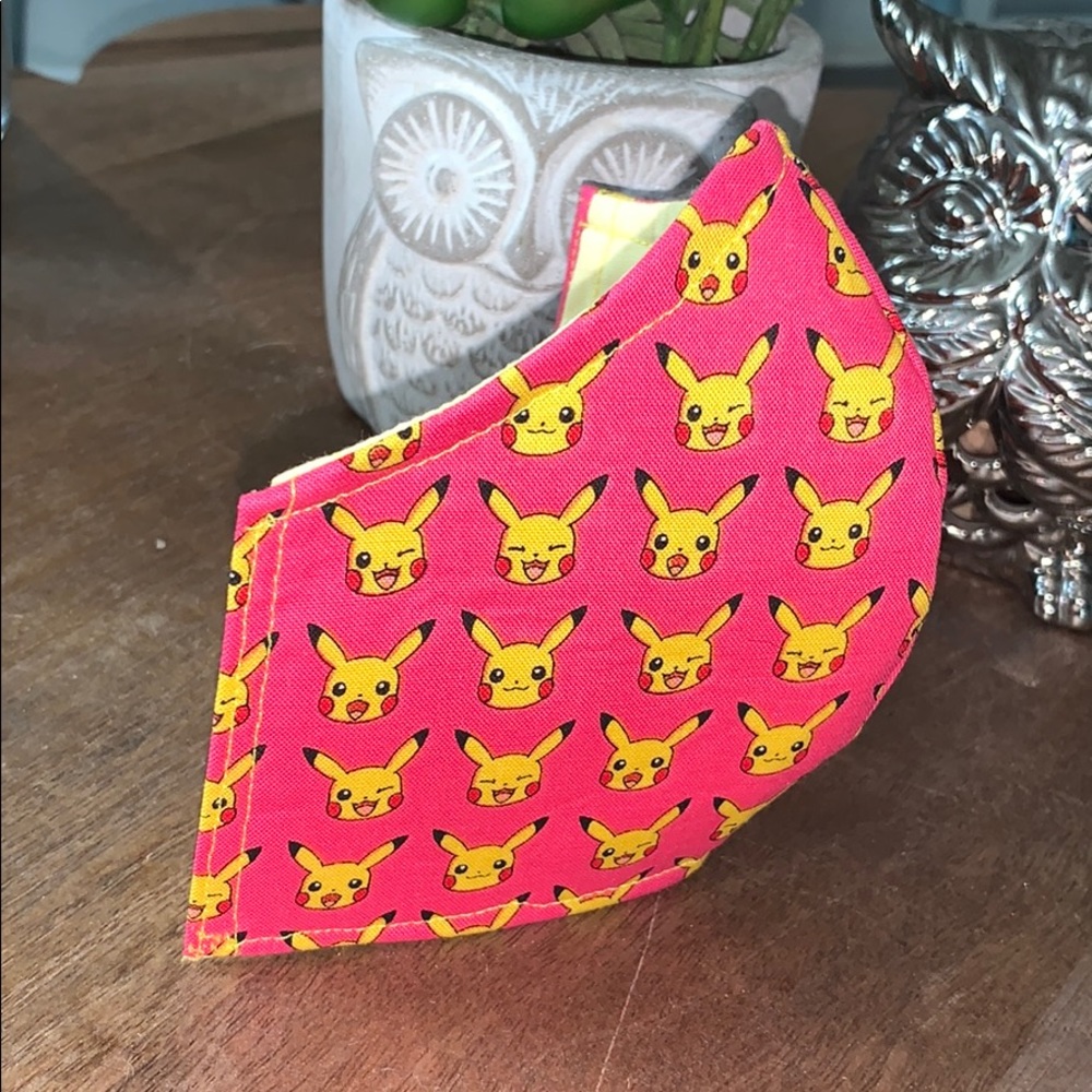 Pikachu in pink print Face Mask